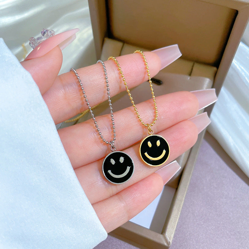 Women Cartoon Gourd Lotus Pod Clover Tree Wheat Cactus Flower Peach Blossom Leaf Geometric Titanium Steel Electroplating Necklaces