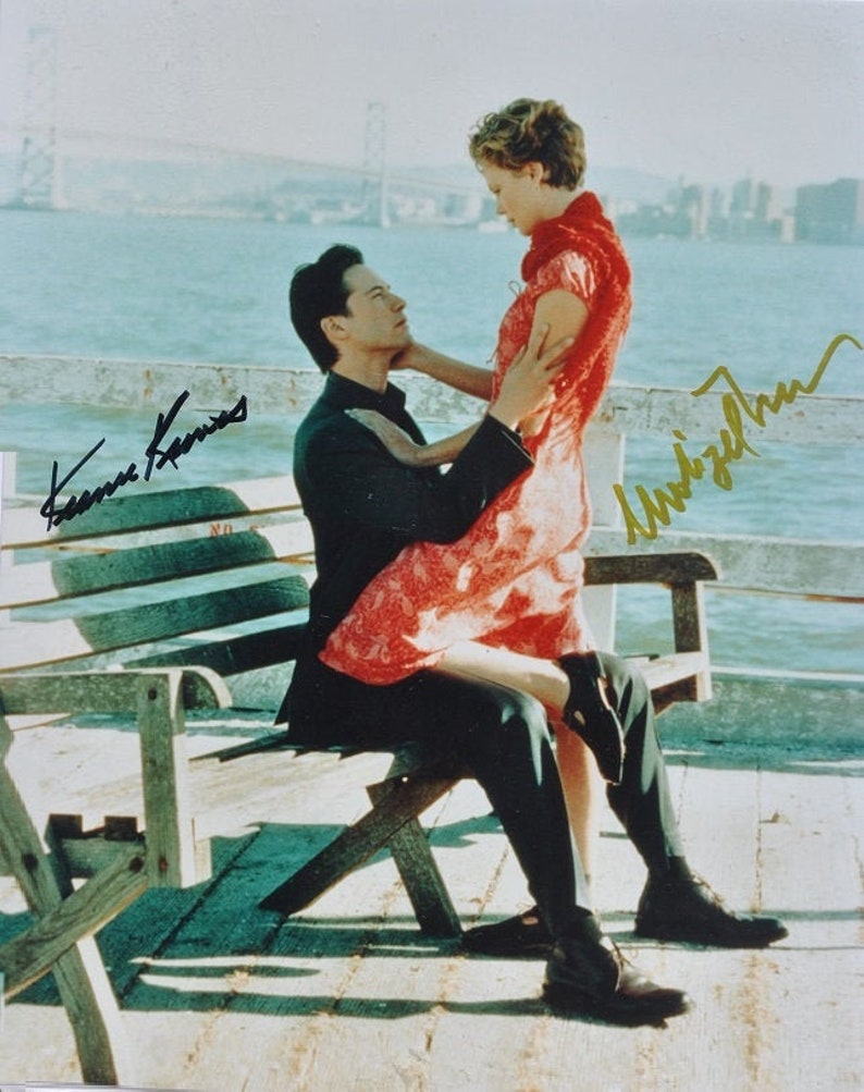 KEANU REEVES & CHARLIZE Theron Signed Photo Poster painting x2 Sweet November wcoa