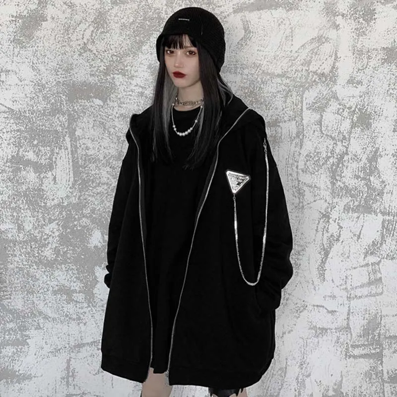 Zipper Cartoon Bunny Ears Hooded Coat