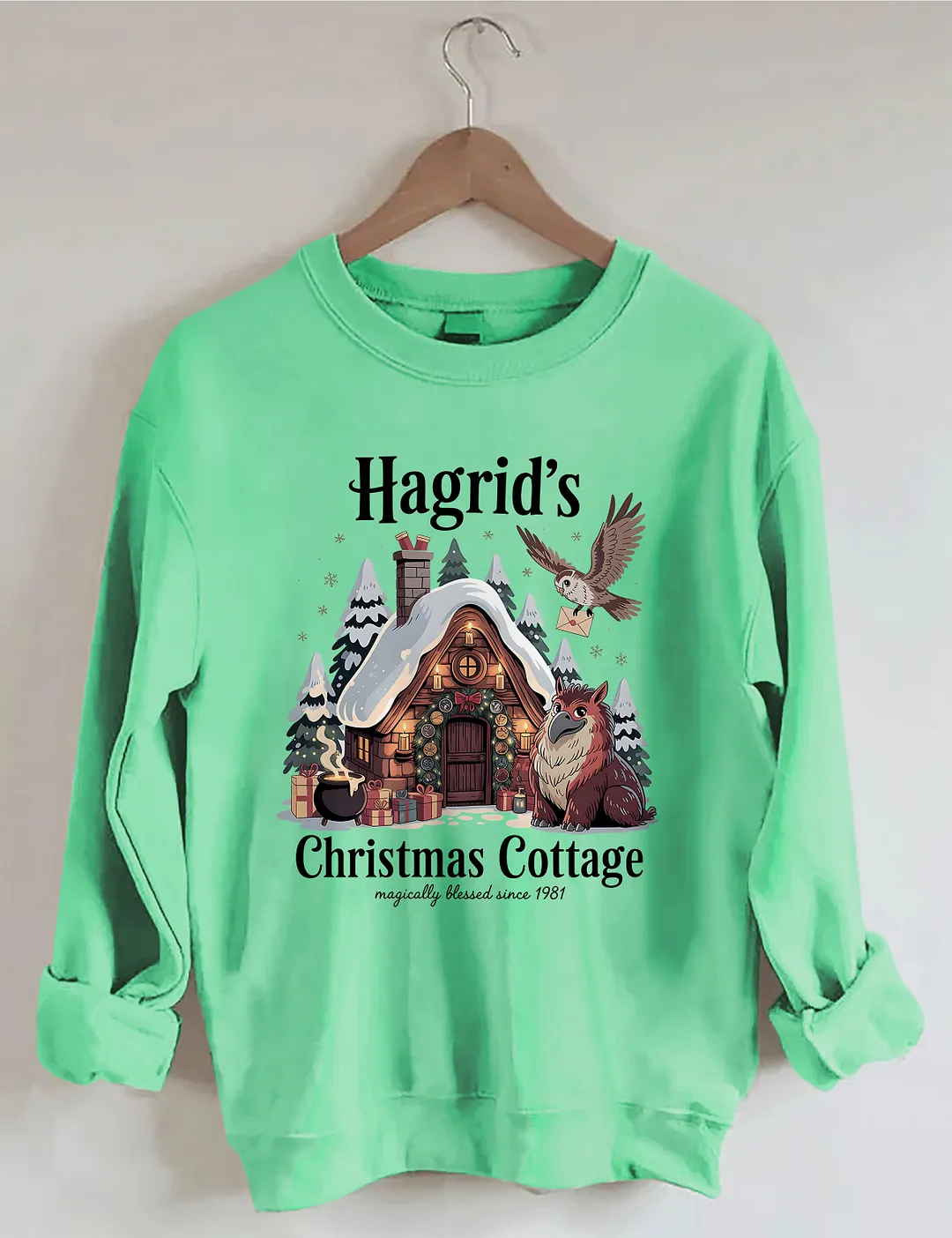 Hagrid's Christmas Cottage Tree Farm Sweatshirt
