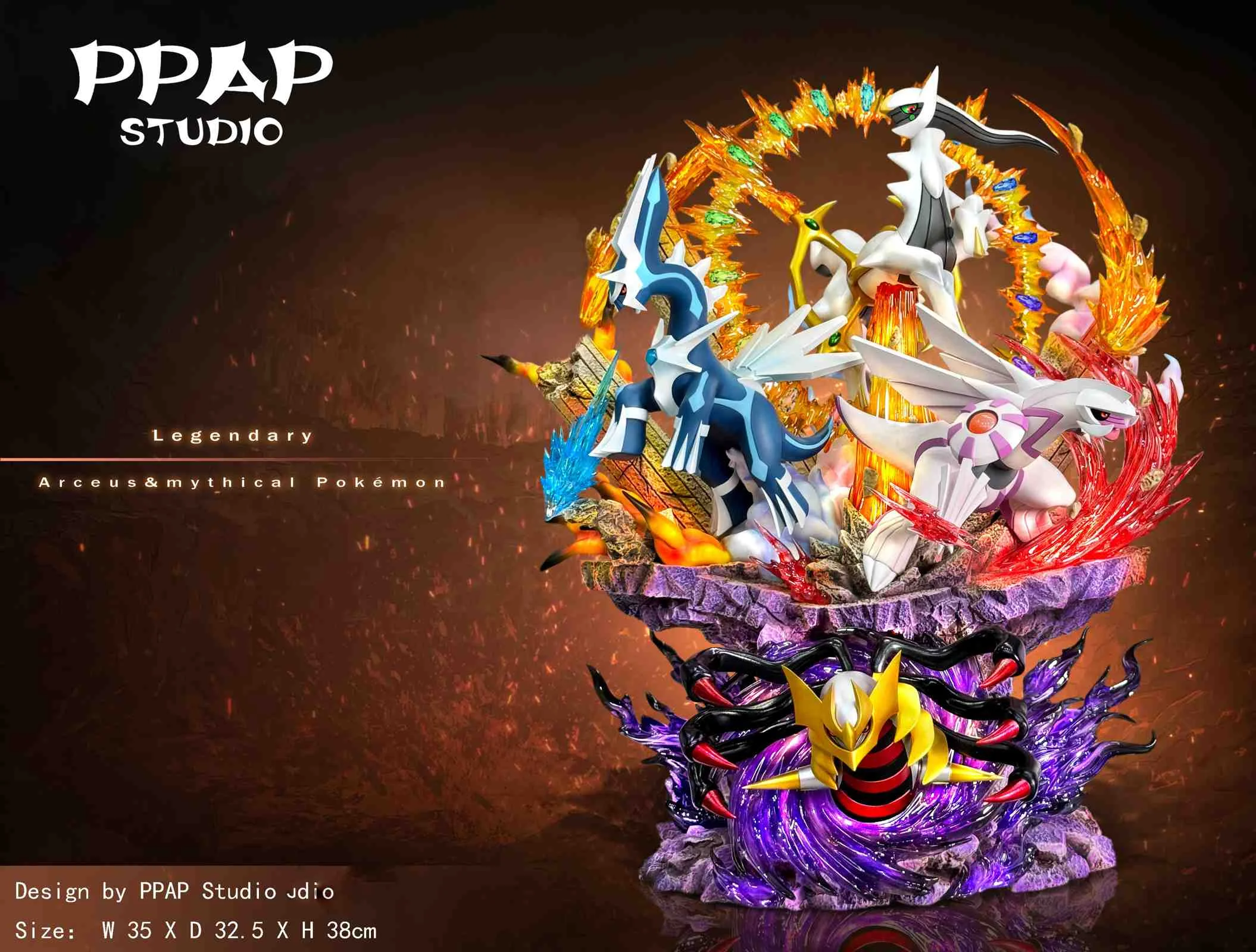 Arceus & Legendary Pokémon with LED - Pokemon Resin Statue - PPAP