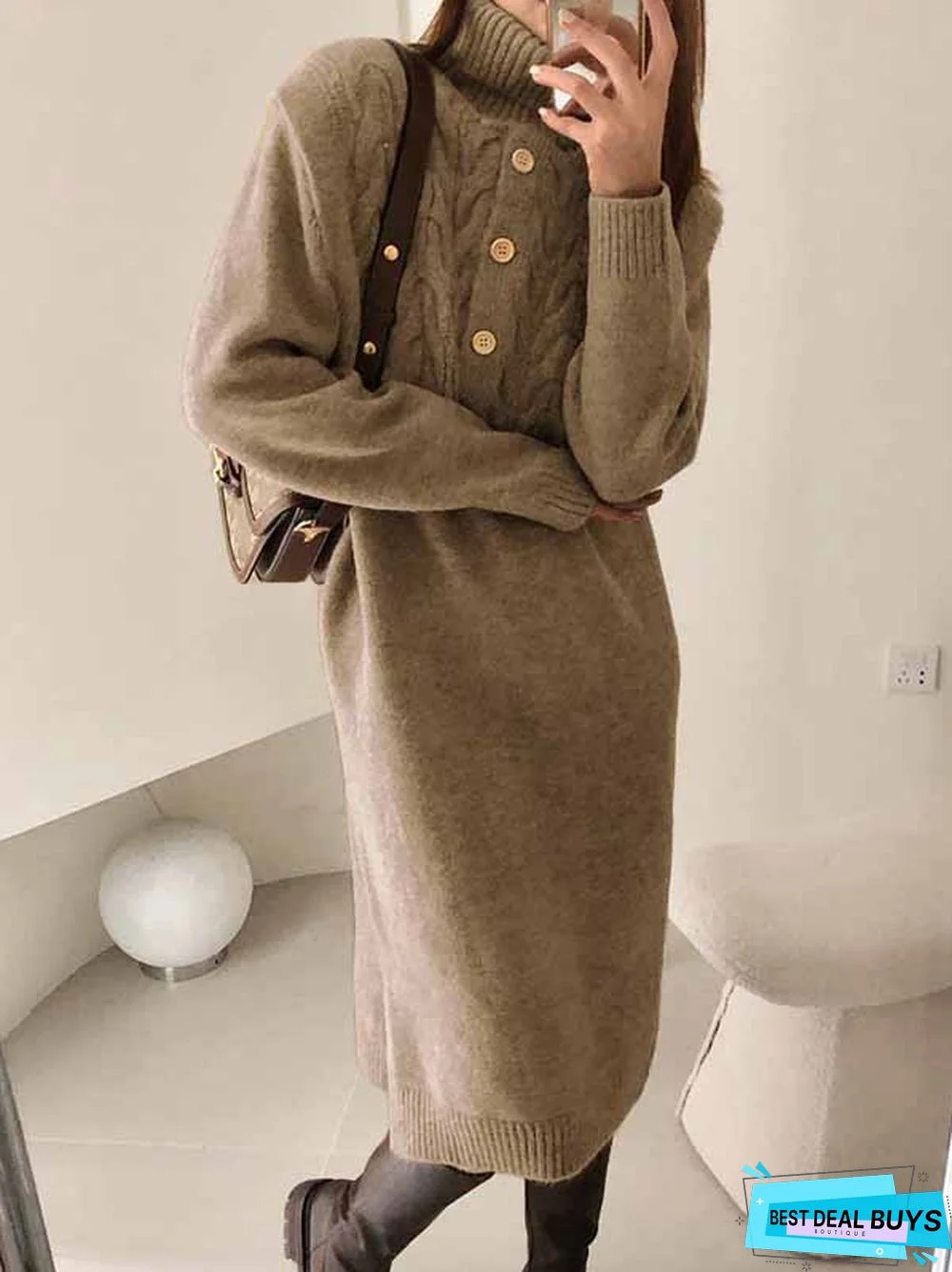 Wool/Knitting Turtleneck Dress