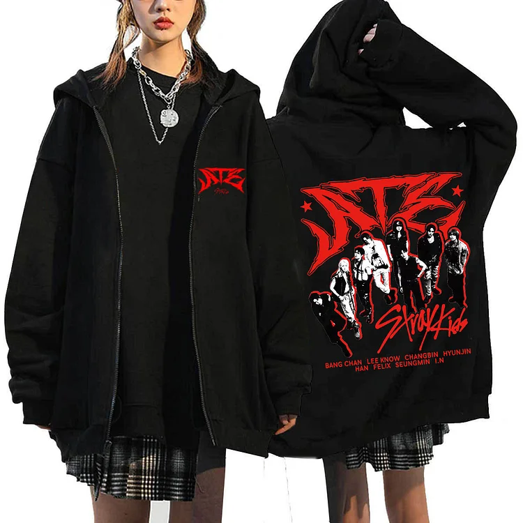 Stray Kids バンチャン ZIP UP HOODIE STRAY KIDS Xmas POPUP Store 2024 ZIP UP HOODIE Produced by