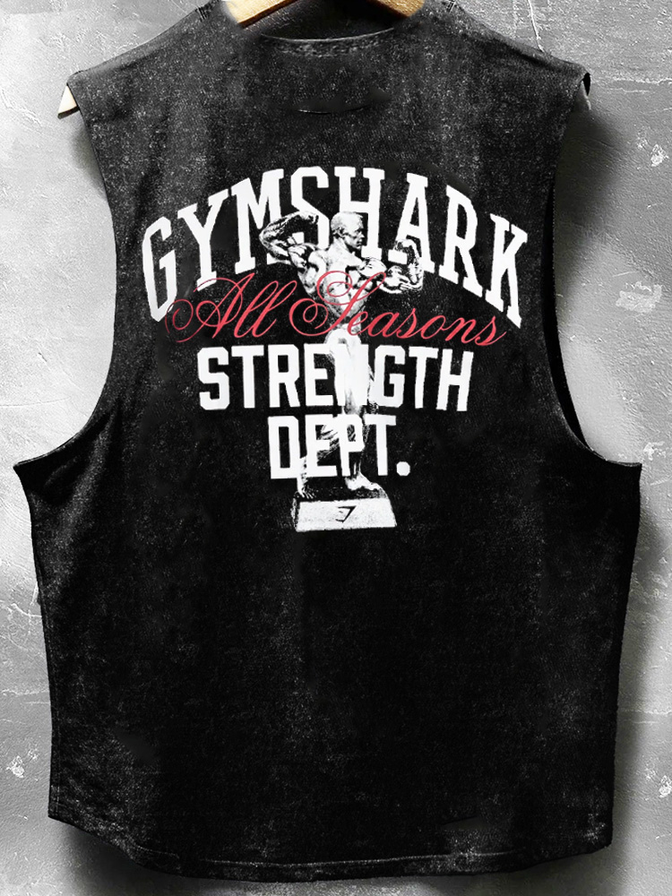Gym Large Printed Washed And Used Pure Cotton Vest