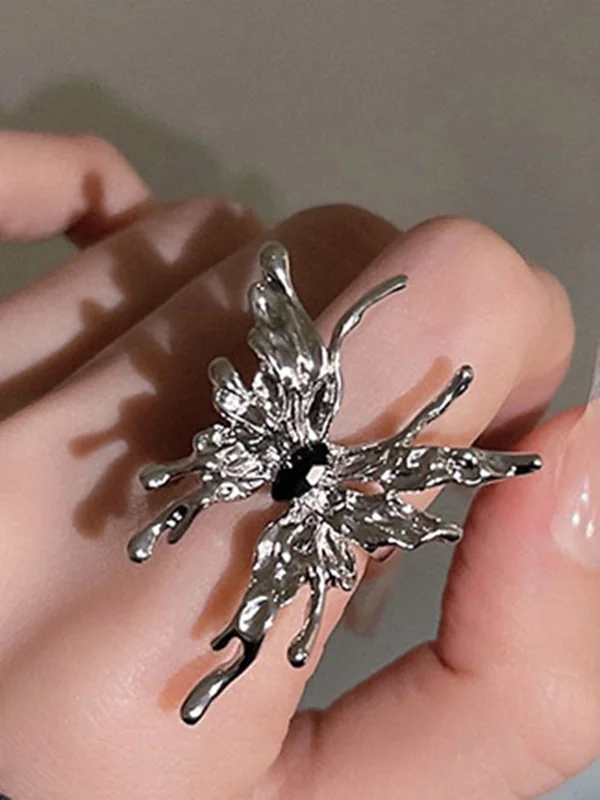 Geometric Butterfly Shape Adjustable Rings Accessories