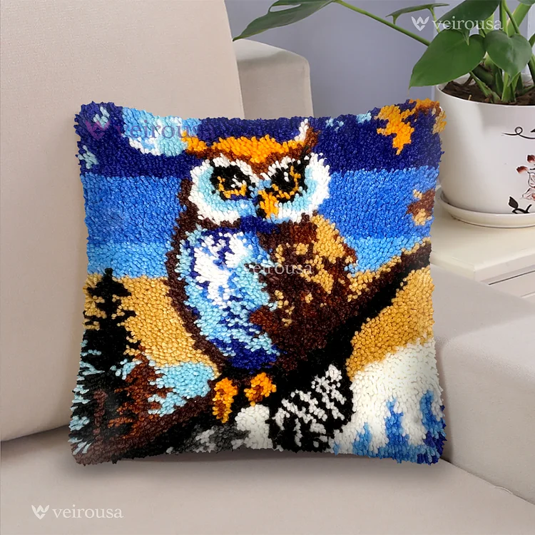 Moonlight Owl - Latch Hook Kit veirousa