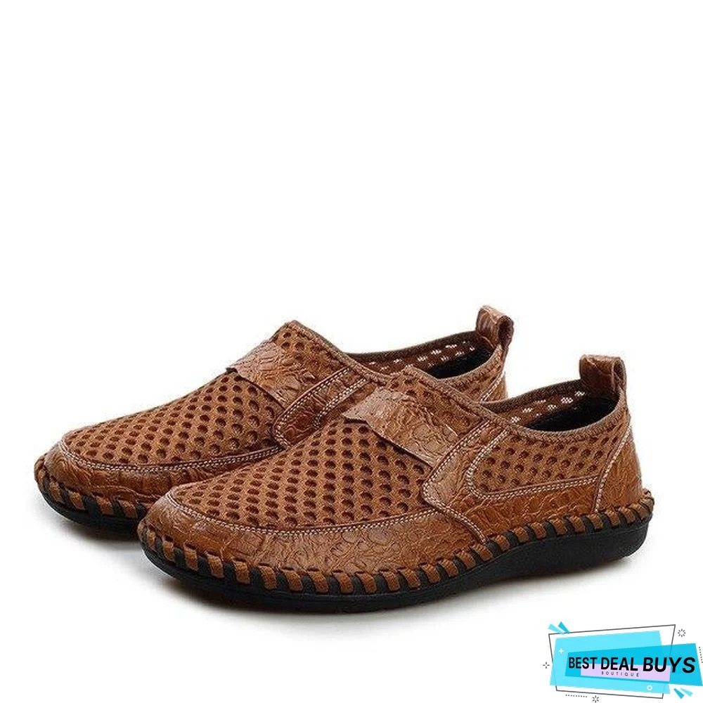 Men Oversize Mesh Flats Casual Teaching Soft Comfortable Loafers Shoes