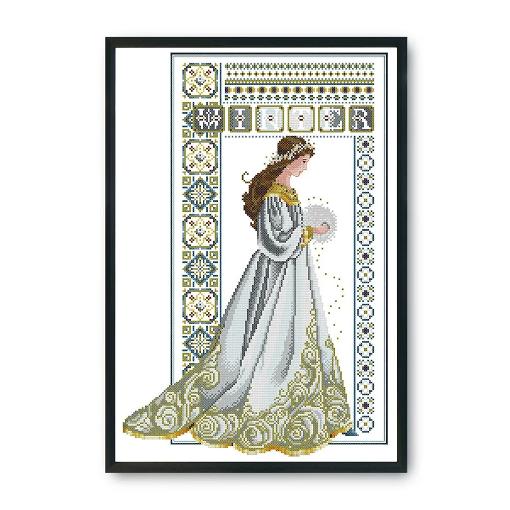 14ct Stamped Cross Stitch - Winter Angel(36*52cm)