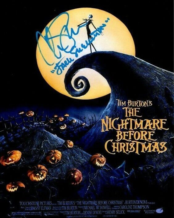 CHRIS SARANDON signed THE NIGHTMARE BEFORE CHRISTMAS JACK 8x10 Photo Poster painting