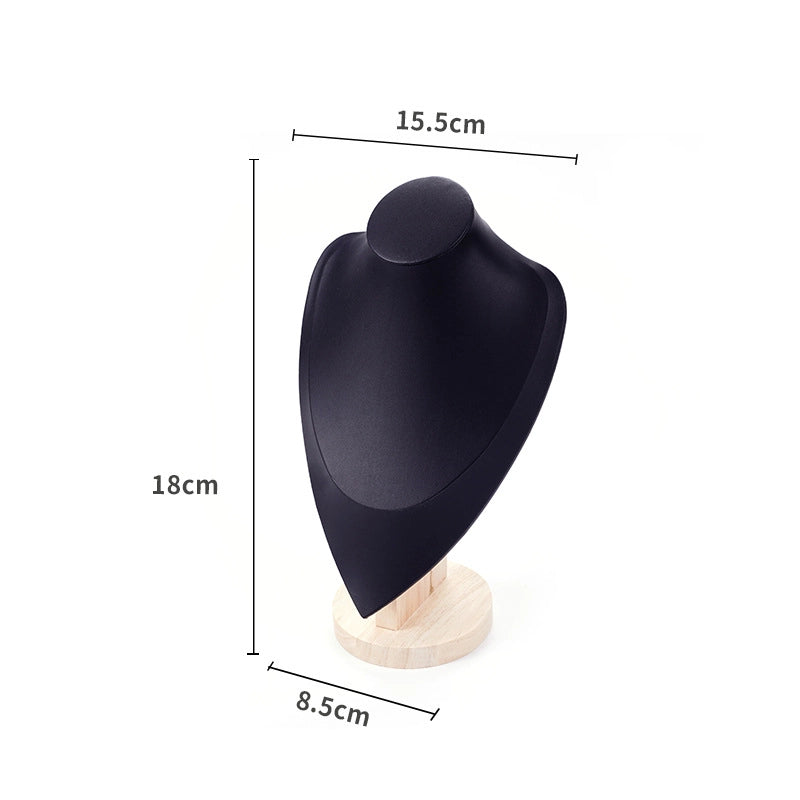 1 Piece PU Wood Minimalist Solid Color Jewelry Display Bust
