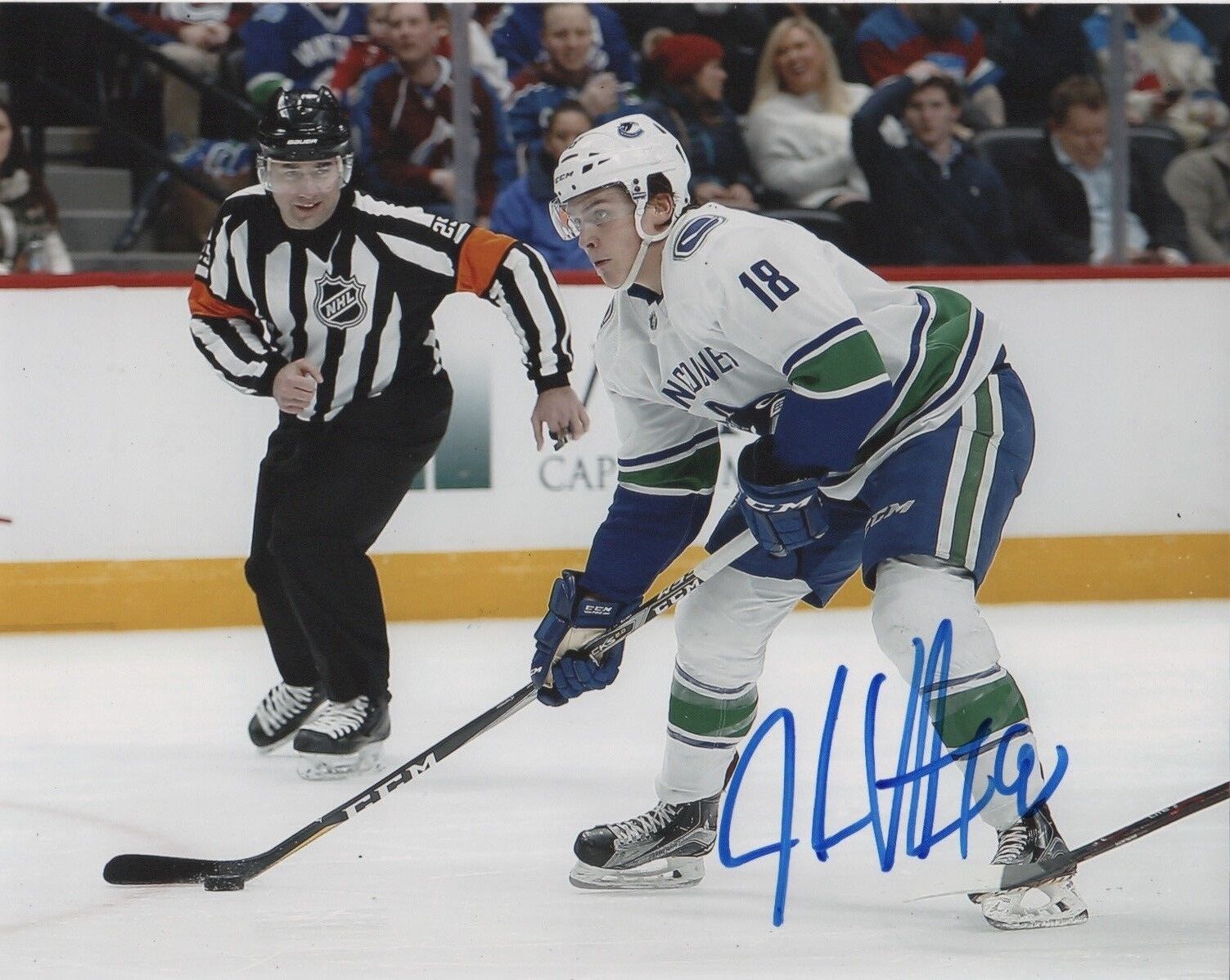 Vancouver Canucks Jake Virtanen Autographed Signed 8x10 NHL Photo Poster painting COA #9