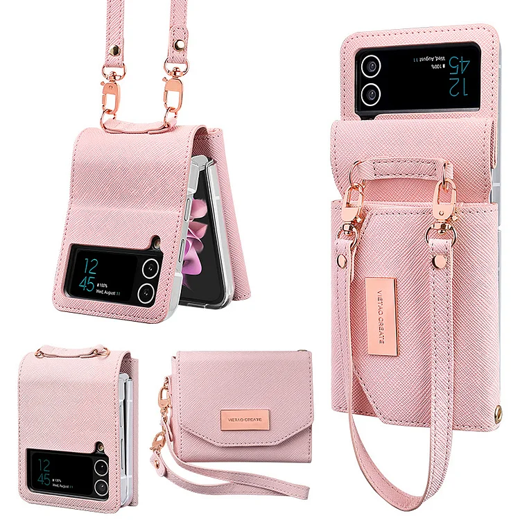 Putna preklopna torbica, kožni držač kartice za Samsung Flip3 5G/Flip4