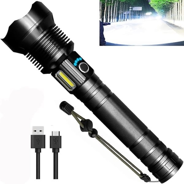🔥LAST DAY SALE 49% OFF🔥 - LED Rechargeable Tactical Laser Flashlight 90000 High Lumens
