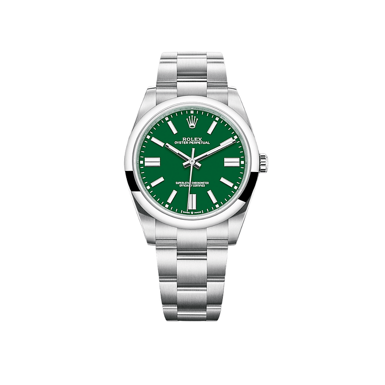 Rolex Oyster Perpetual 124300 Stainless Steel Green Dial