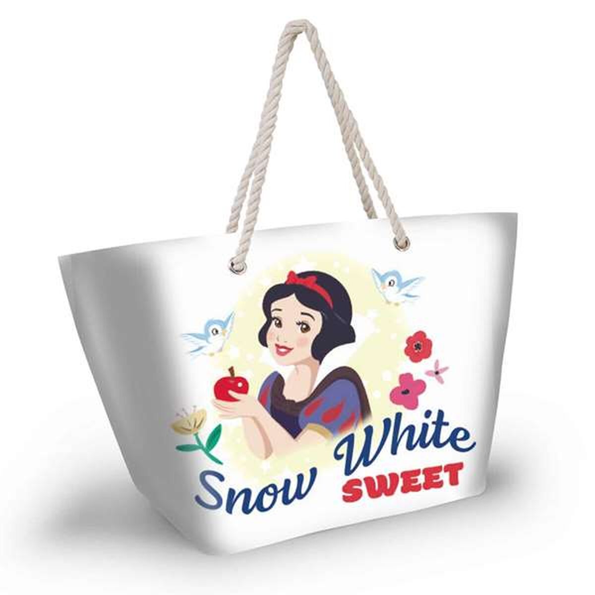 Beach Bag Disney Princess White 37 x 52 x 17 cm