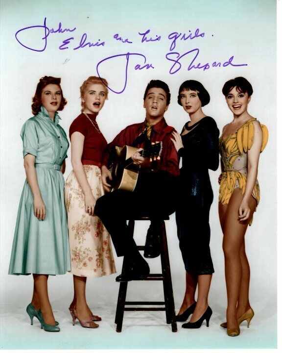 JAN SHEPARD Autograph Signed w/ ELVIS PRESLEY Photo Poster paintinggraph - To John GREAT CONTENT