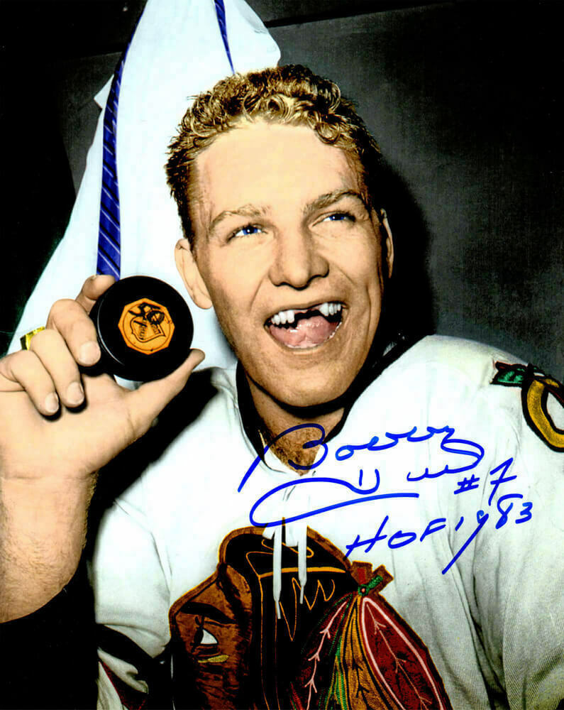 Bobby Hull Autographed Signed 8x10 Photo Poster painting ( HOF Blackhawks ) REPRINT