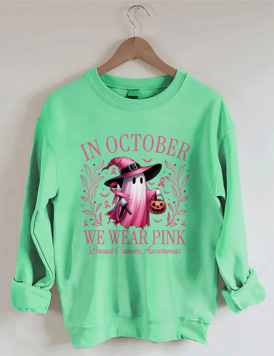 In October We Wear Pink Sweatshirt