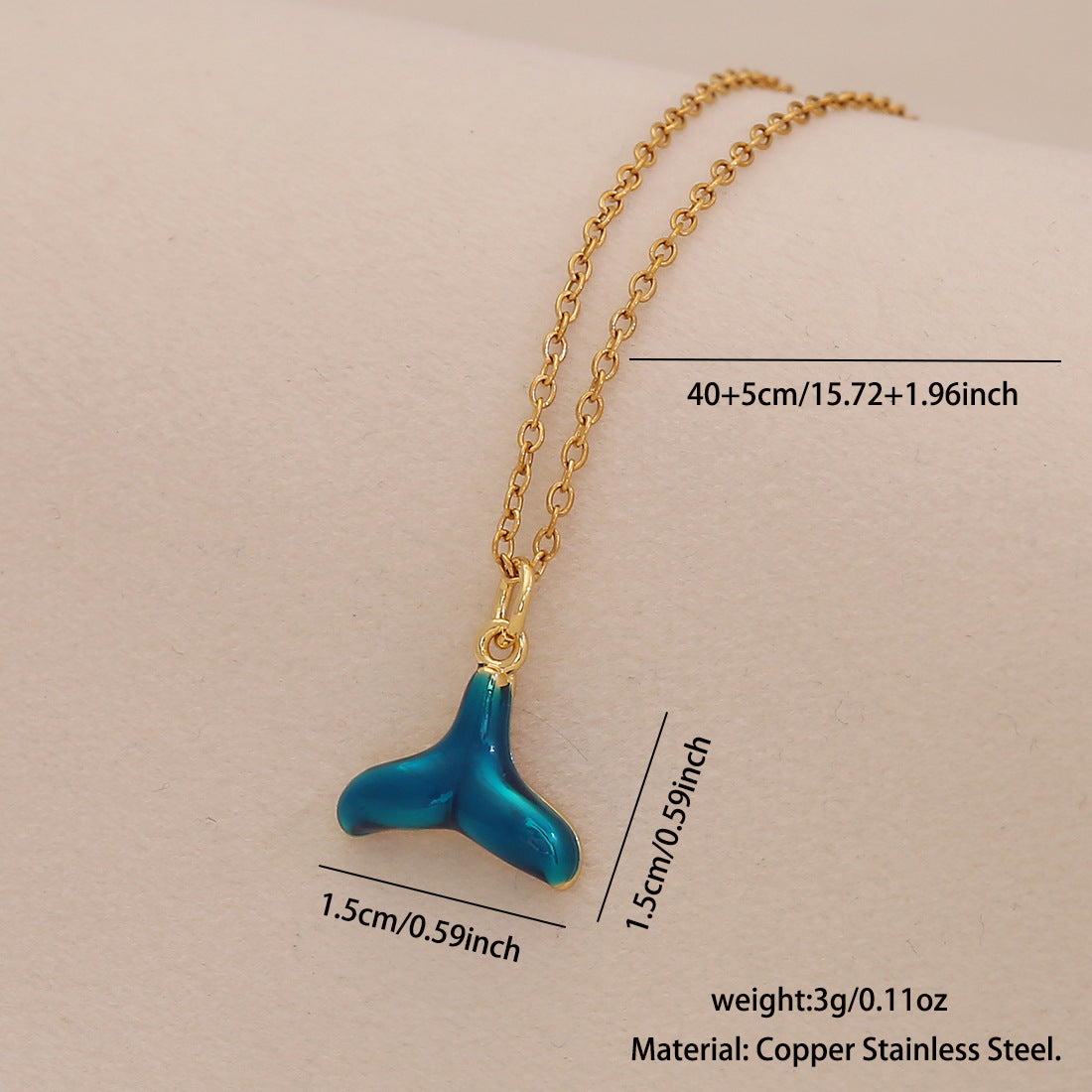 Oil Dripping Conch Starfish Pendant Necklace Beach Holiday Metal Stainless Steel Necklace N1555