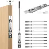 [US Local Warehouse] 10 Packs Lever Extension Flush Bolt 16.54in Latch Slide Bolt Lock Solid Stainless Steel French Door Locks for Commercial Applications Store School Office