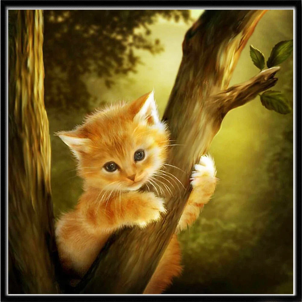 Diamond Painting - Partial Round Drill - Cat(Canvas|25*25cm)