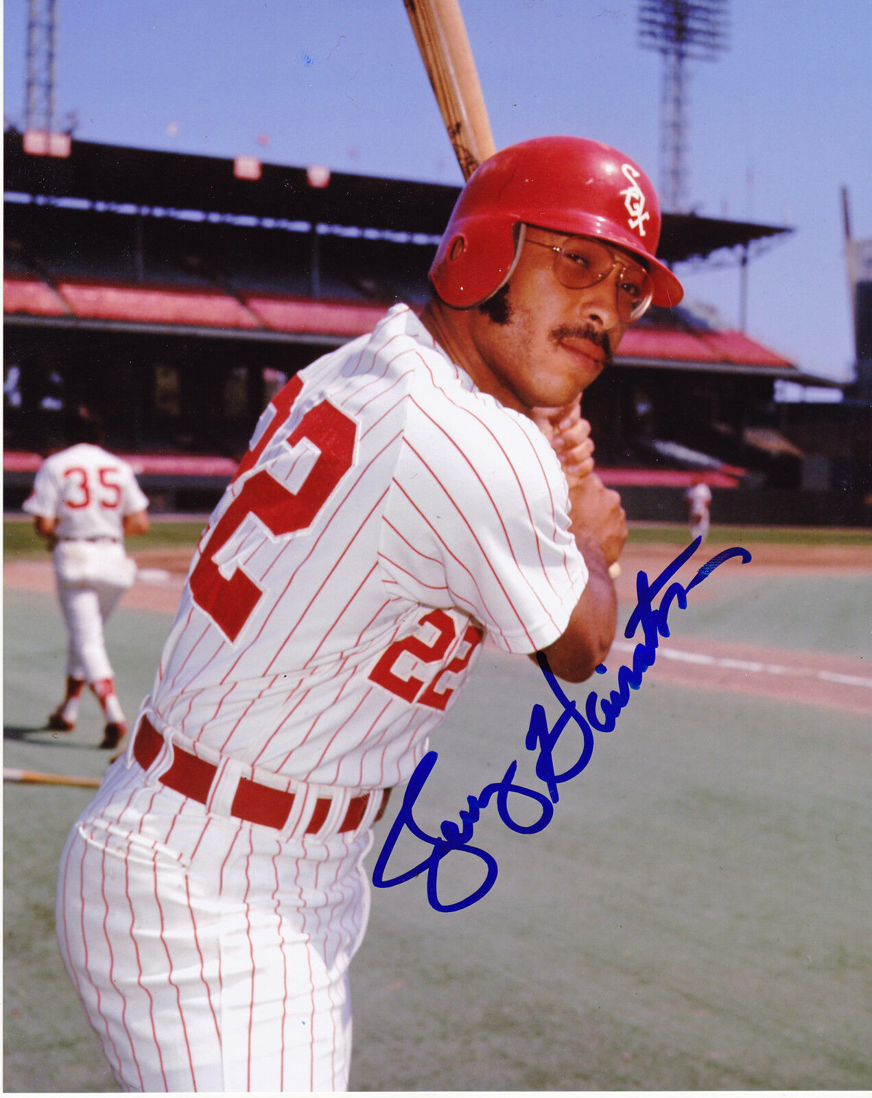 JERRY HAIRSTON CHICAGO WHITE SOX ACTION SIGNED 8x10