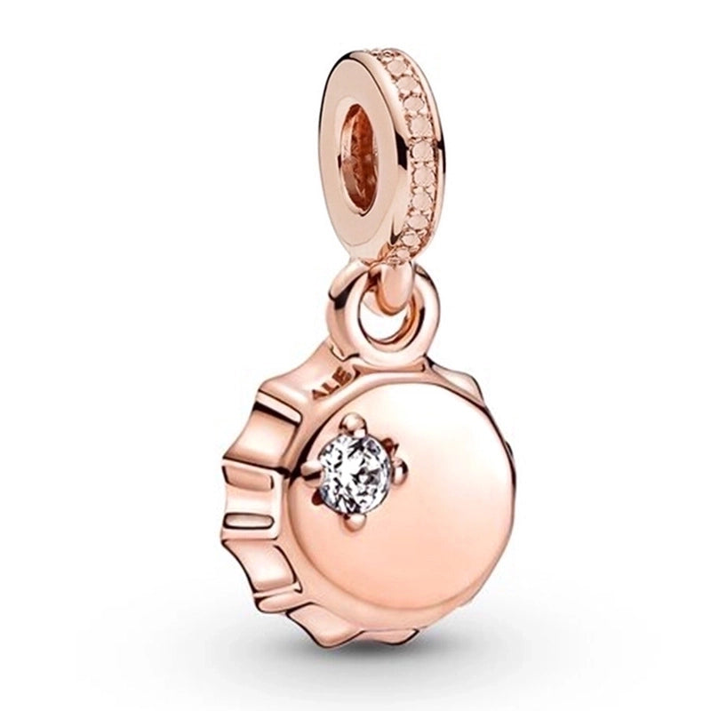 10 Pieces Cartoon Style Geometric Animal Metal Plating Inlay Rhinestones Jewelry Accessories