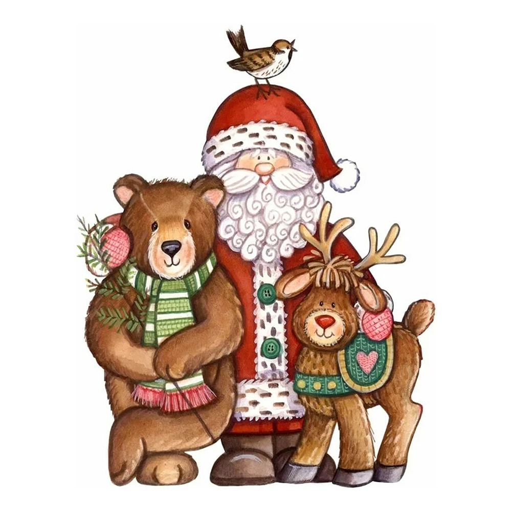

Santa - 11CT Stamped Cross Stitch - 36*46CM, 501 Original