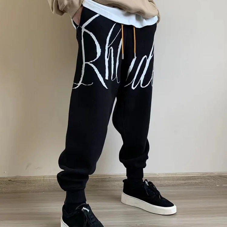 Rhude Pant Rhude Drawstring Ankle-Tied Sweatpants Loose