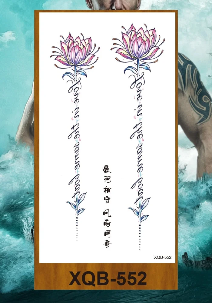 Temporary Tattoo Stickers Man Woman Girl Arm Chest Fake Tatoo Art Characters Eternal Love Flowers Totem Tatto Drop Shipping DIY