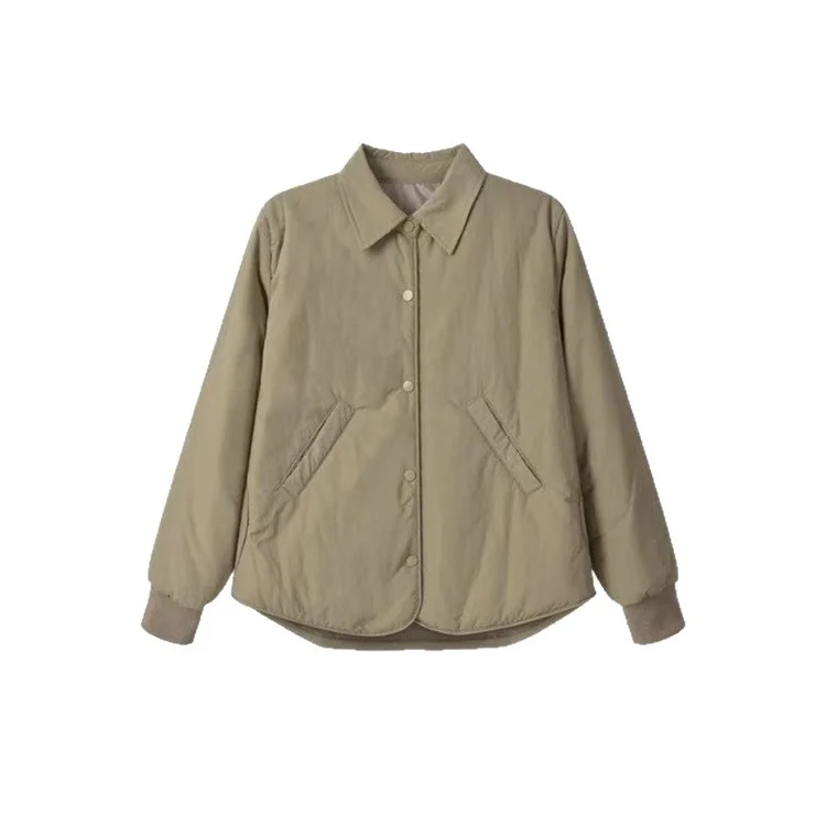 Athvotar Athvotar Collar Dark Buckle Cotton Coat Short Coat Women's Autumn And Winter New Loose Thin Cotton Coat Tide