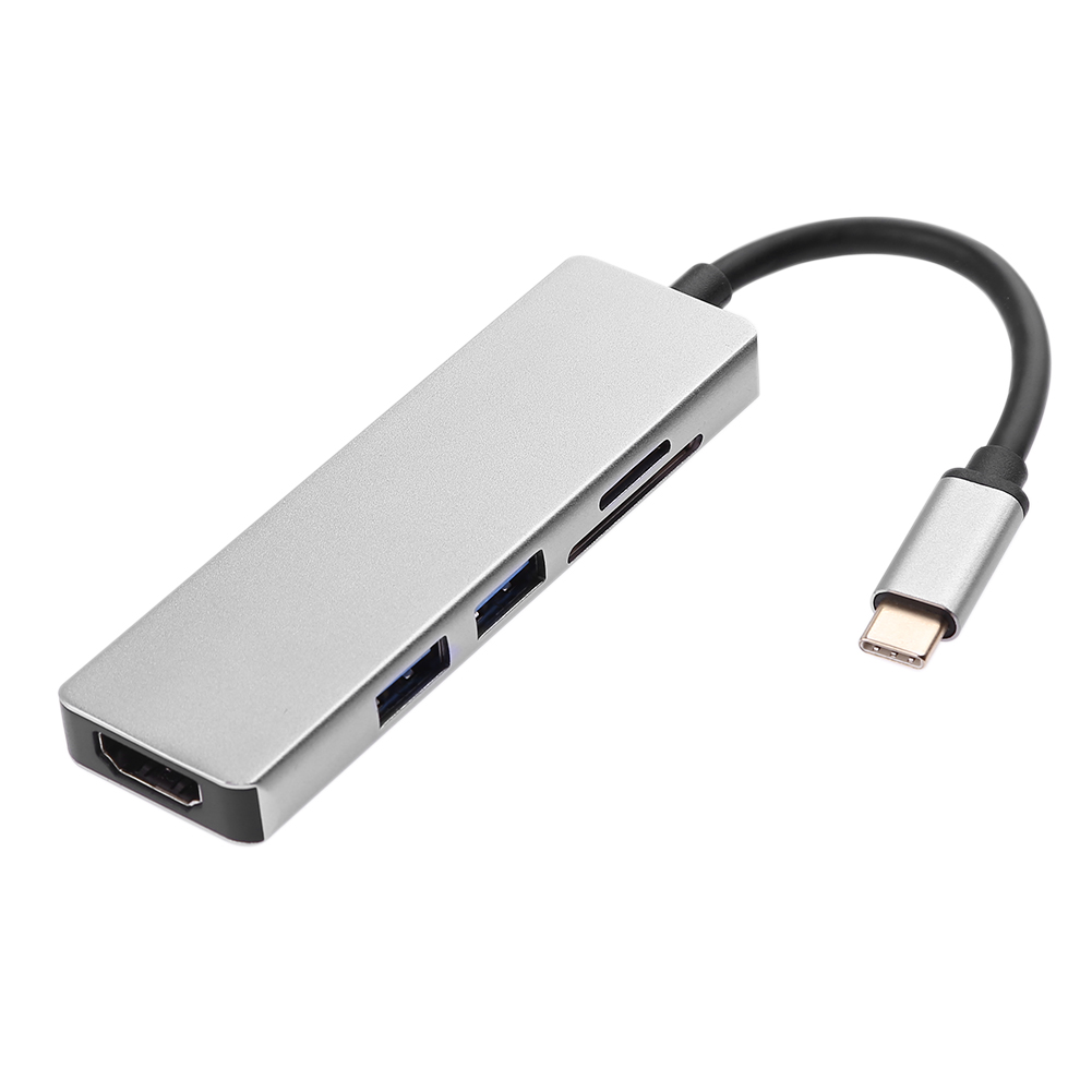 

Type-C to HDMI-compatible 4K HD USB 3.0 Hub Adapter 2-Port Converter Cable for Macbook-215441, 501 Original