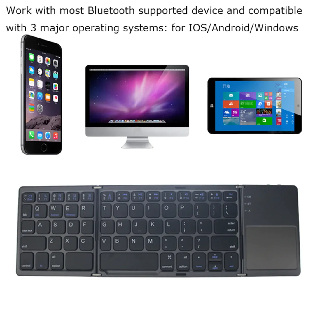 Folding Touch Bluetooth Keyboard