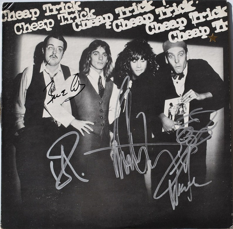 CHEAP TRICK SIGNED Album X4 Robin Zander, Rick Nielsen, Tom Petersson, Bun E. Carlos wcoa