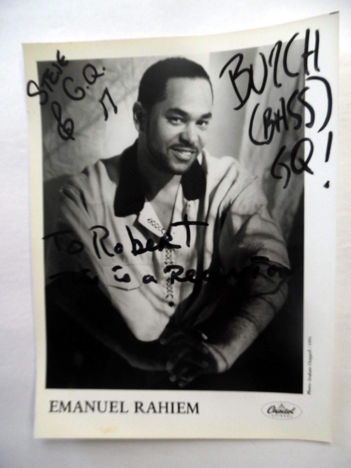 EMANUEL RAHIEM Autographed 8x10 Photo Poster painting DISCO Soul R&B DANCE GQ Disco NIGHTS 1991