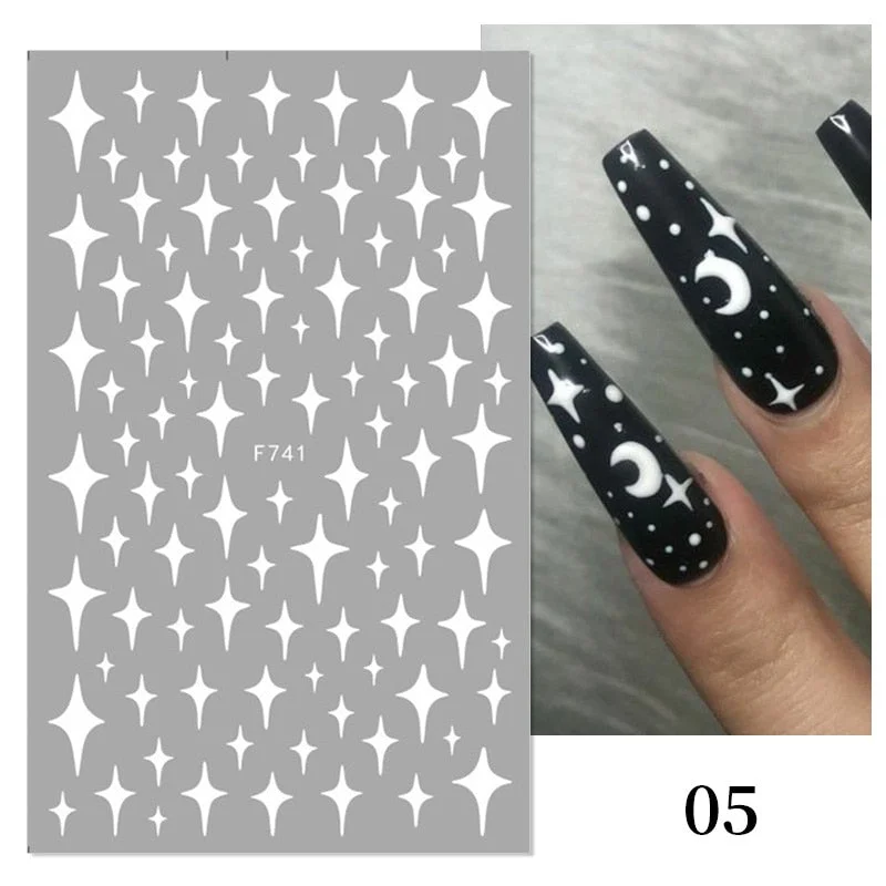 2022 NEW Gold Bronzing Slider Nail Art 3D Decals Decoration Flower Leaves Nail Art Sticker DIY Manicures Transfer Decals Foil-Nail Inspo