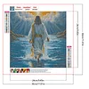Jesus 5d DIY Runde Vollbohrer Dimond Gemälde Kit Haus Wanddekoration 30x30cm