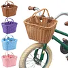 Bike Front Basket with Handles Cute Square Bicycle Basket for Kids Adult Bikes