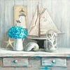 Diamond Painting -DIY Full Square Drill Beach Boat(35*35CM)
