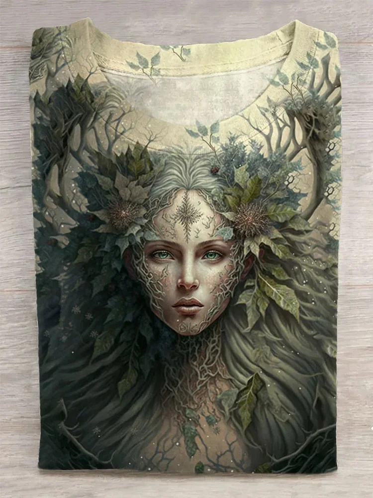 Lovely Forest Elf Art Print Casual T-shirt