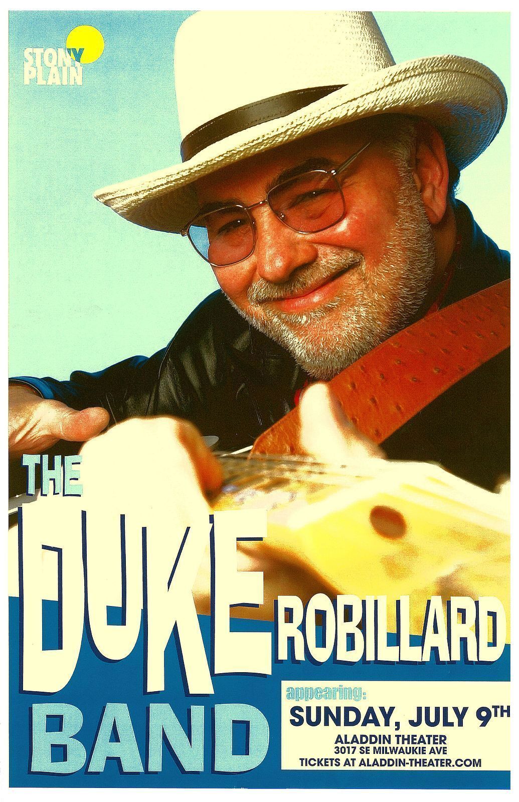 DUKE ROBILLARD 2017 Gig POSTER Portland Oregon Concert