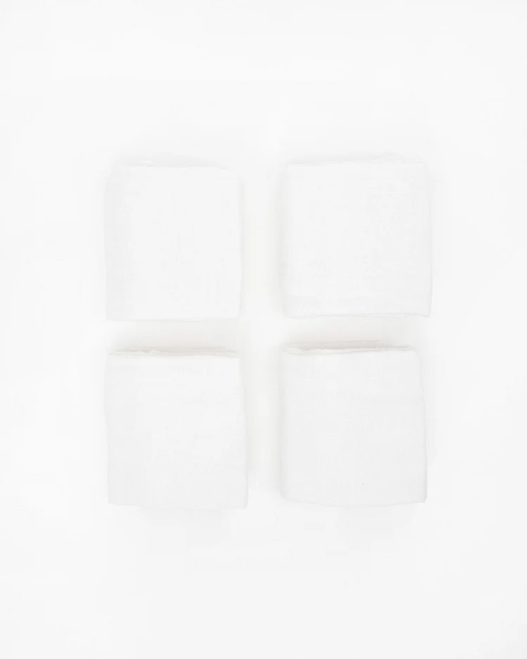 Cotton Muslin Squares 4 Pack - White