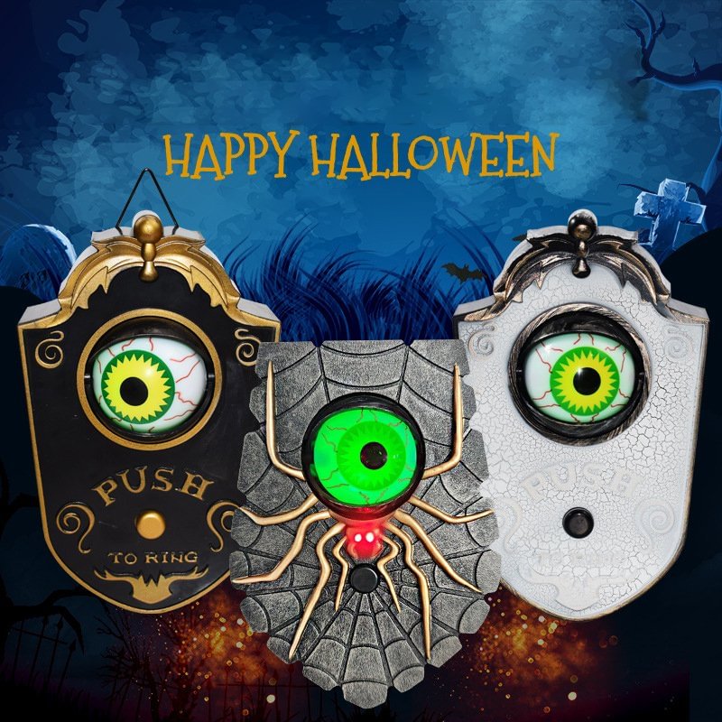 🎃EARLY HALLOWEEN SALE-👁️3D ONE-EYED LIGHTUP EYEBALL DOOR BELL DECORATION🕷️