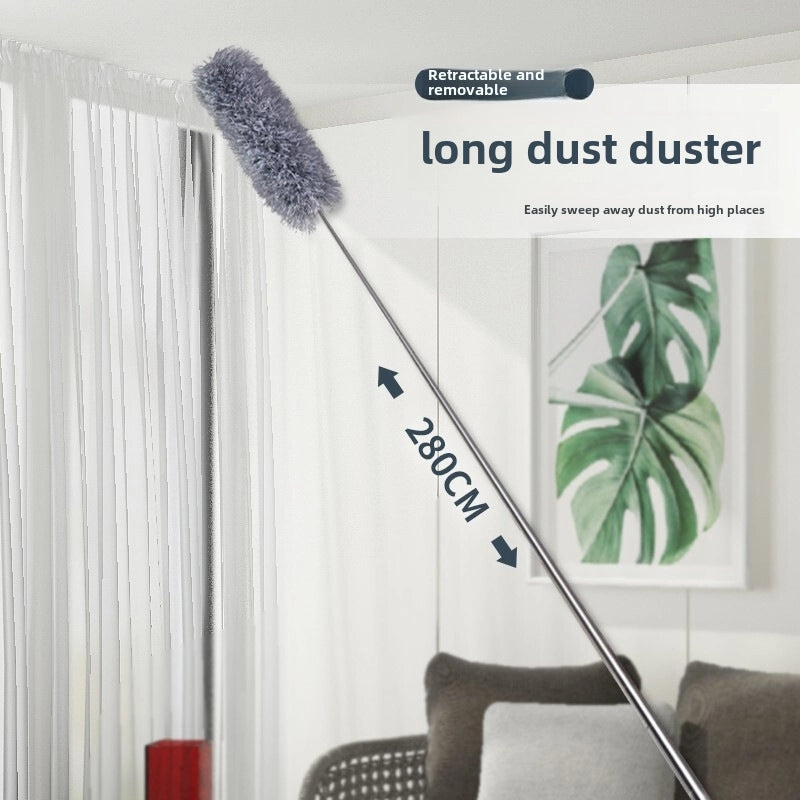 Feather Duster Household Super Long Dust Duster Car Household Cleaning Dust Duster Retractable Pole Dust Duster