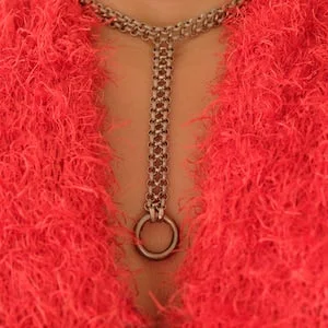 pornhint Pornhint O-RING Collar, Bondage BDSM Inspired Collar, Day Collar, Submissive Collar, Special Handmade Gift Idea, Christmas Gift
