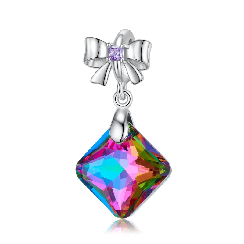 1 Piece 925 Sterling Silver Artificial Crystal Zircon Star Heart Shape Jewelry Accessories