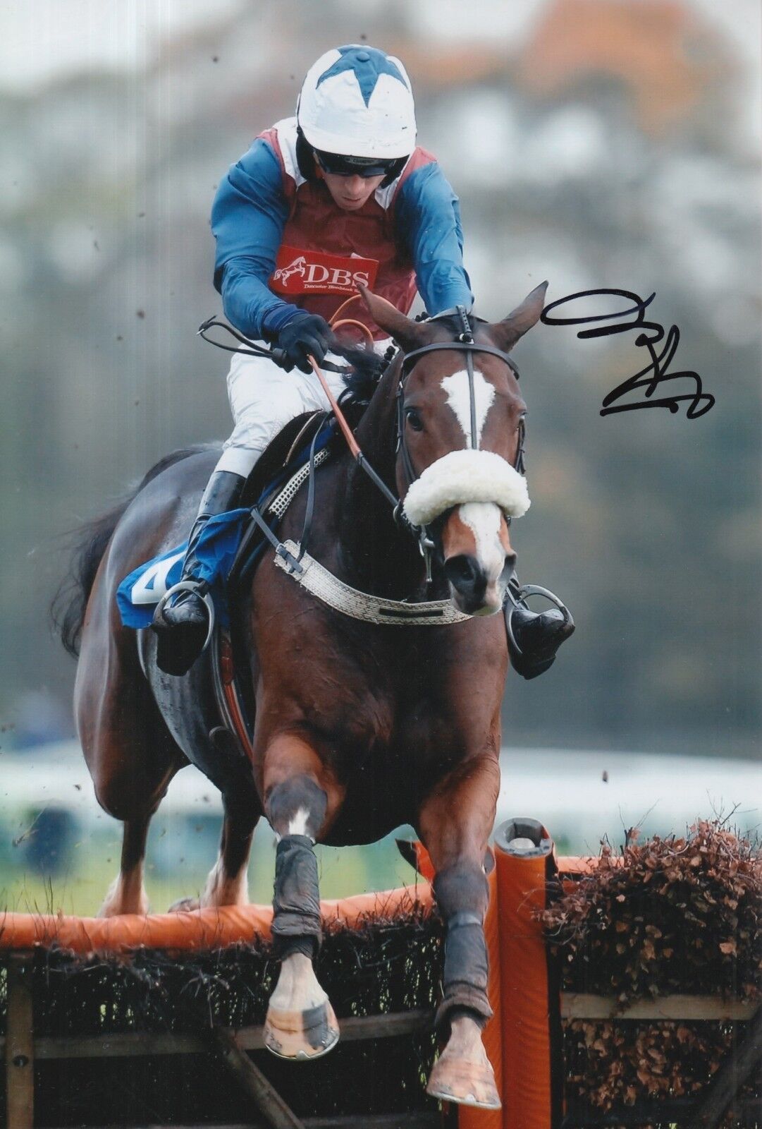 LEIGHTON ASPELL HAND SIGNED 12X8 Photo Poster painting HORSE RACING.