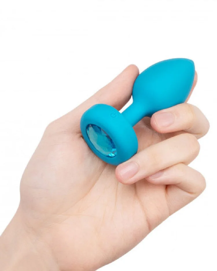 Pornhint B-Vibe Vibrating Jewel Anal Plug S/M - Aqua