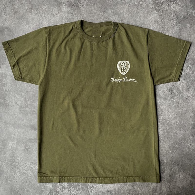 Men's Cotton Bomber Squadron Skull Print Short Sleeve T-Shirt