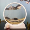 Round quicksand painting living room hourglass glass decoration landscape painting office creative decoration